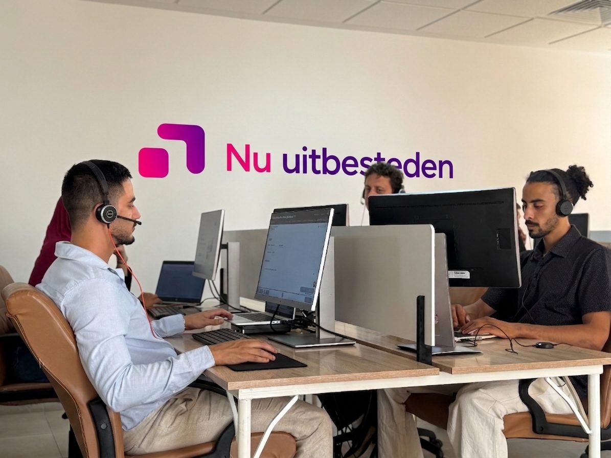 Team van Nu Uitbesteden dat klantcontact afhandelt